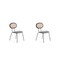 Manhattan Comfort Jardin Dining Chair in Black  with Cane and Grey Upholstered Seating, Set of 2 DCCA06-GY - alternate 1